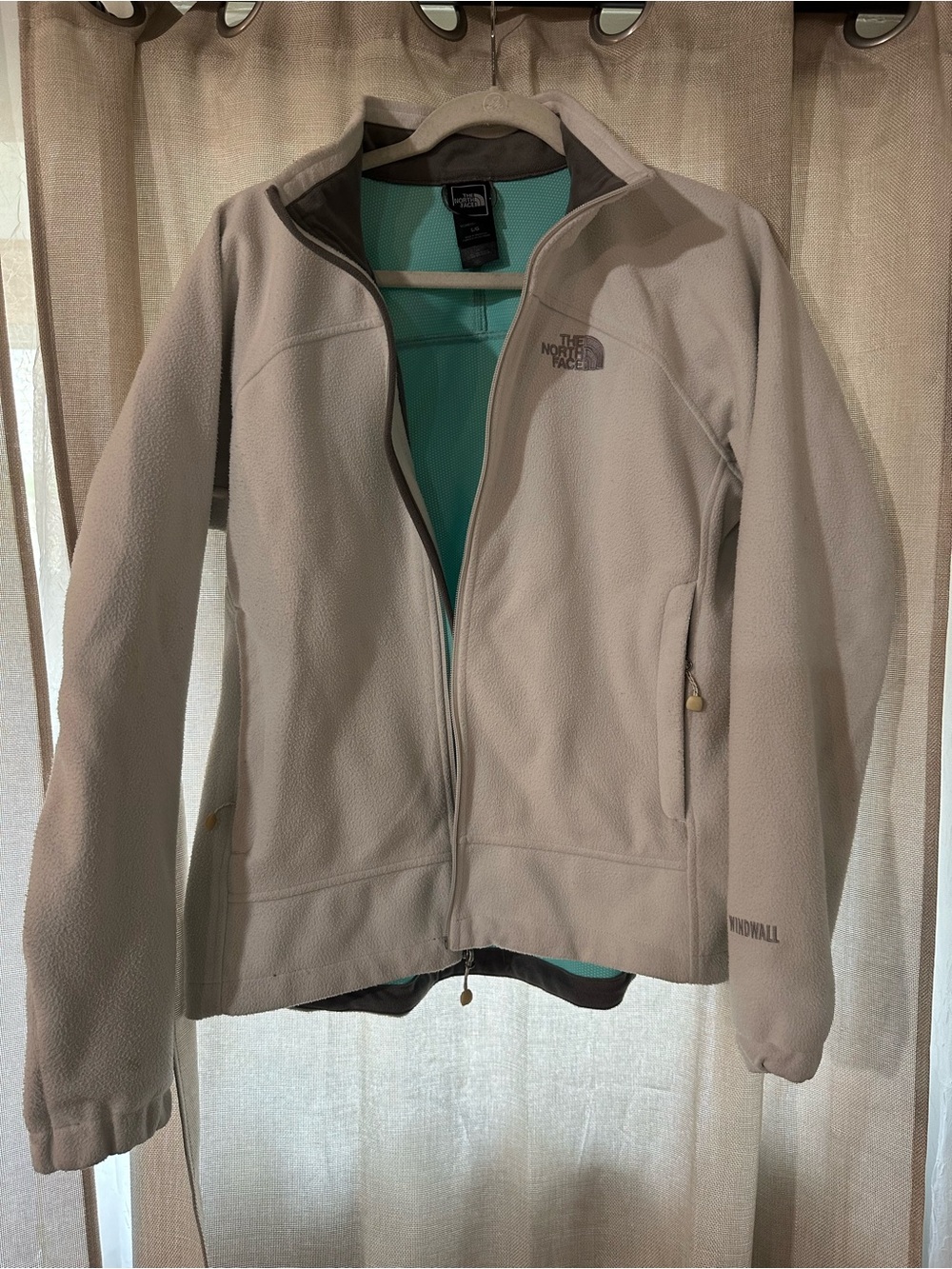 The North Face Women's WindWall Fleece Jacket - Light Beige size Large (L)